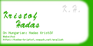 kristof hadas business card